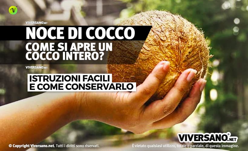 aprire una noce di cocco