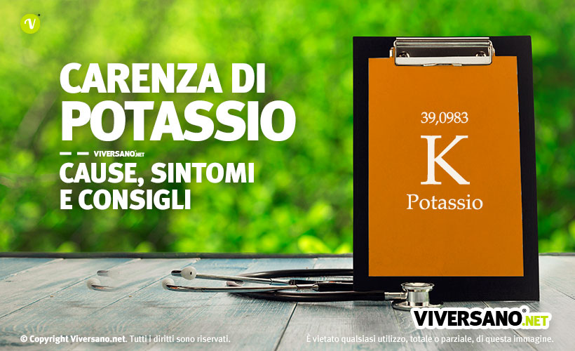 Immagine di copertina dell'articolo Carenza di Potassio cause e sintomi