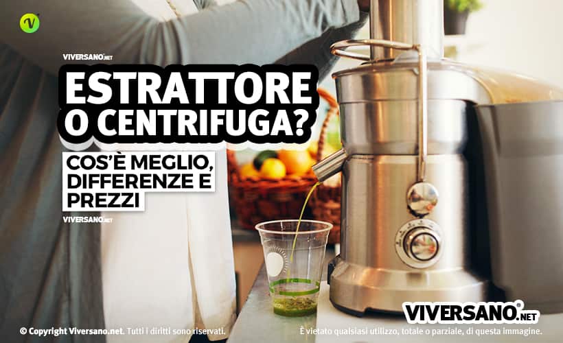 Estrattore di succo in funzione sopra un tavolo