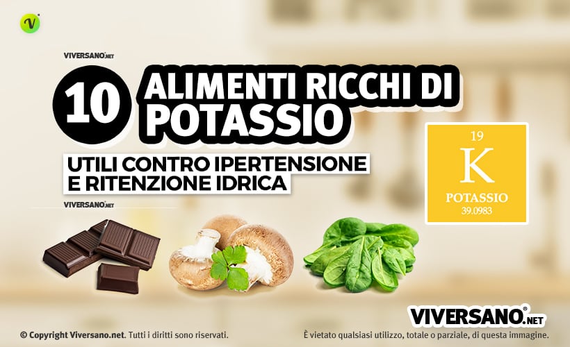 gli alimenti ricchi di potassio