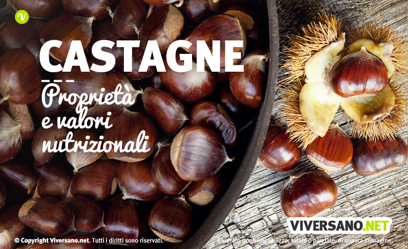 Castagne sfuse in un contenitore