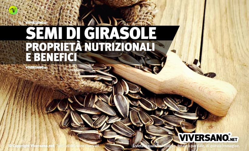 Semi di girasole sfuso sopra un tavolo