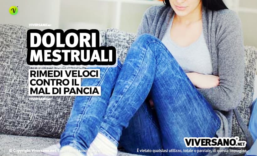 Donna con dolori mestruali da ciclo