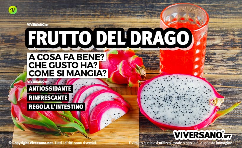 Frutto del drago o pitaya tagliato a fette