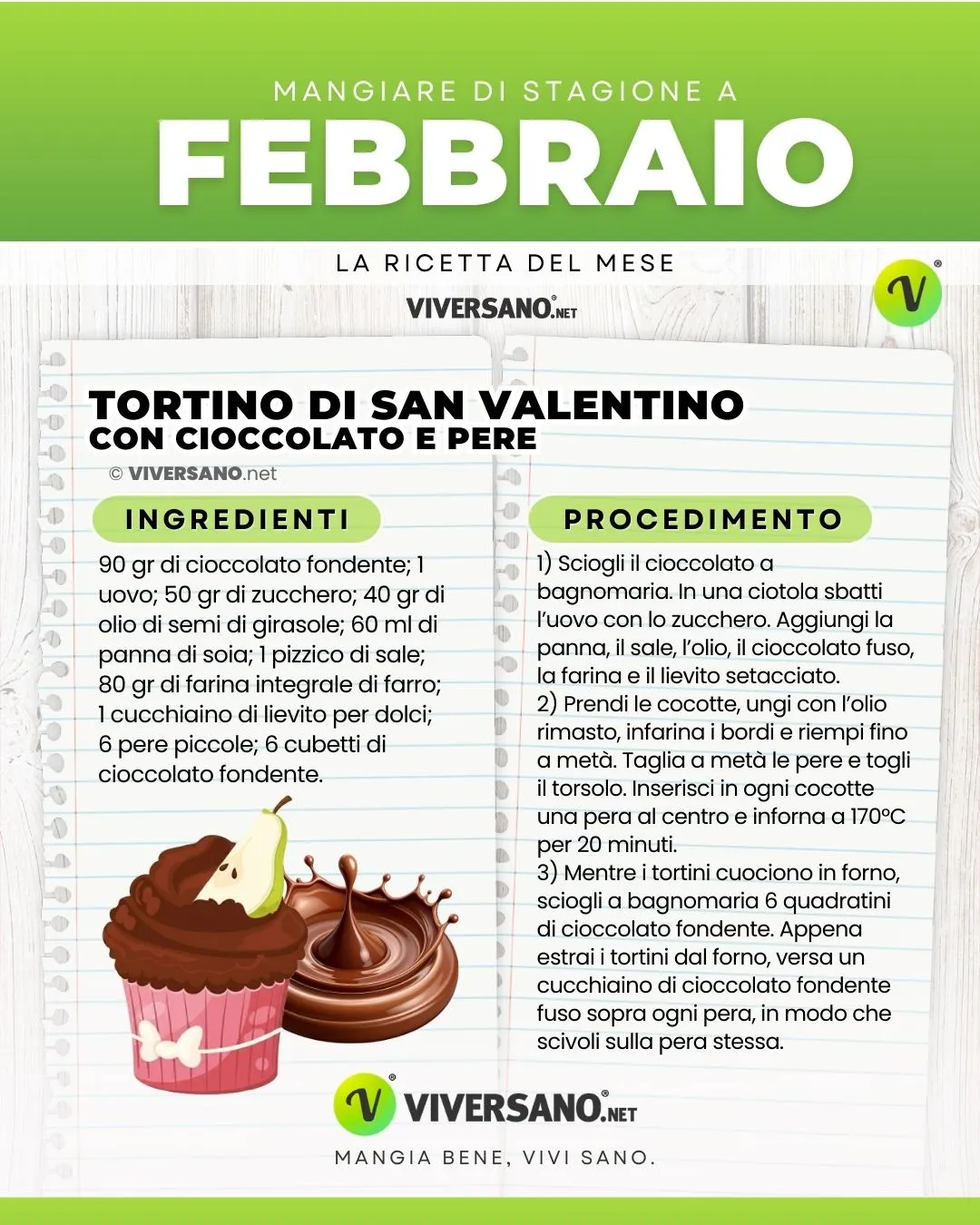 Ricetta di febbraio: tortino di san valentino