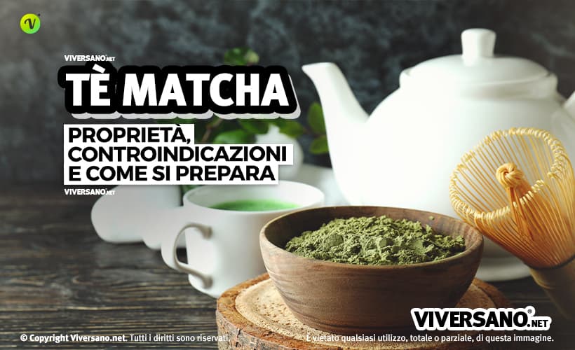 The verde matcha in una tazza da te