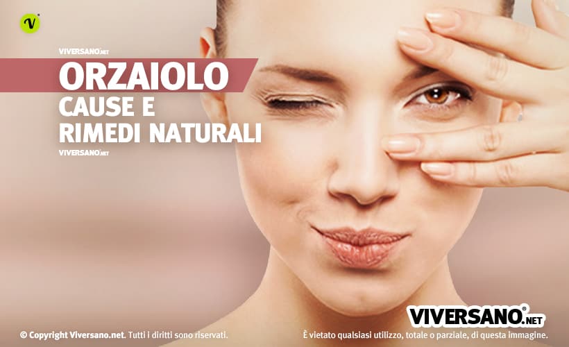 Donna con orzaiolo in un occhio