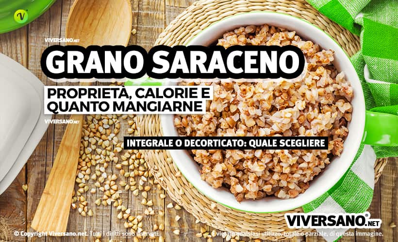 Grano saraceno sfuso in un contenitore