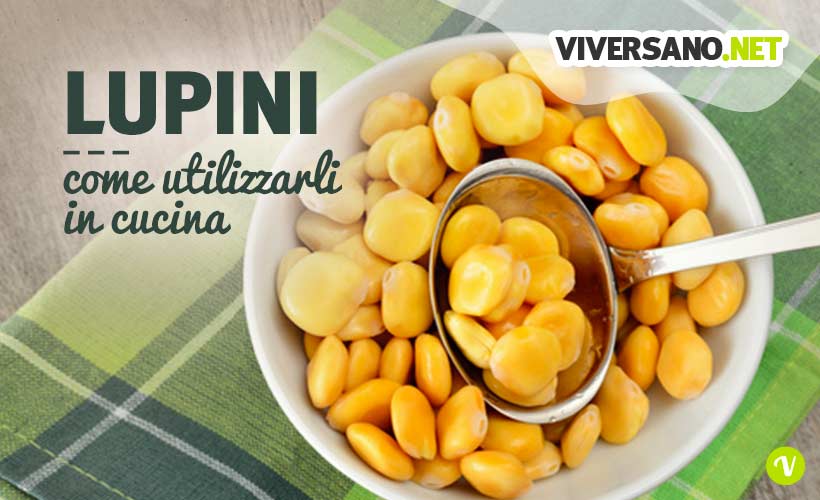 Immagine con lupini posti in una tazza