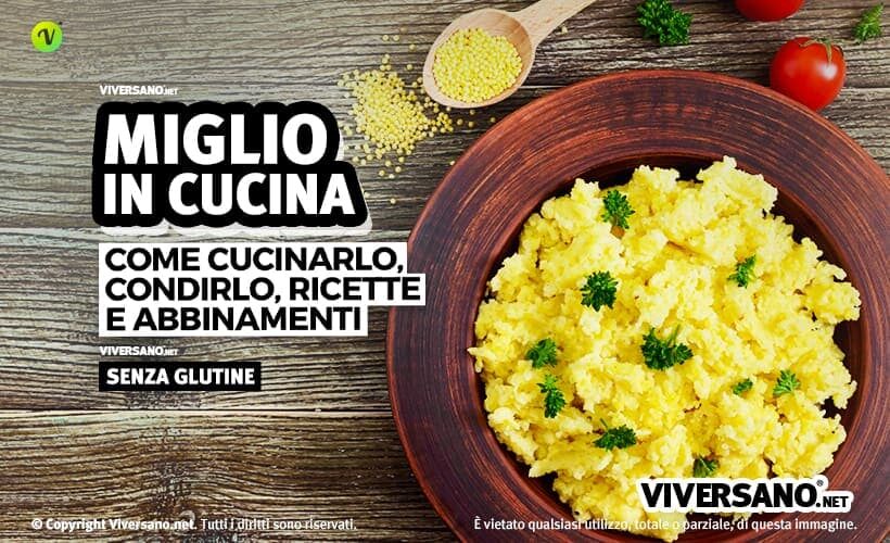 Miglio cotto posizionato dentro un piatto da portata