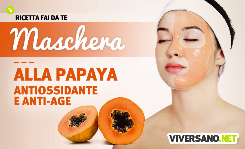 Maschera antiage per il viso a base di papapya