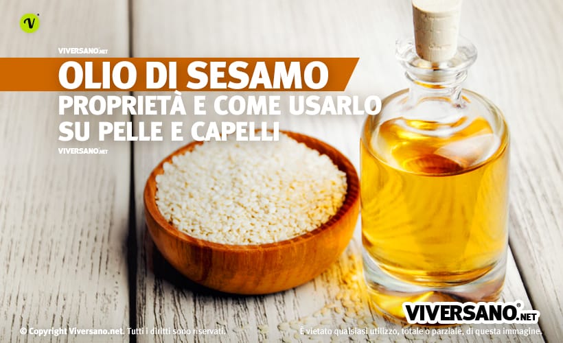 Olio di sesamo per pelle e capelli