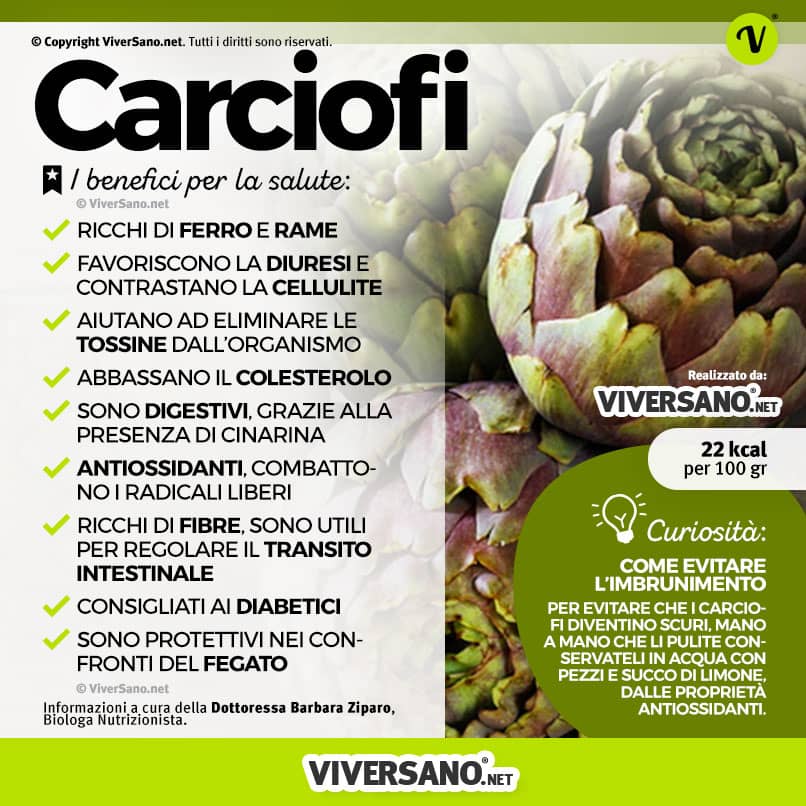 Scarica: Le proprietà dei carciofi