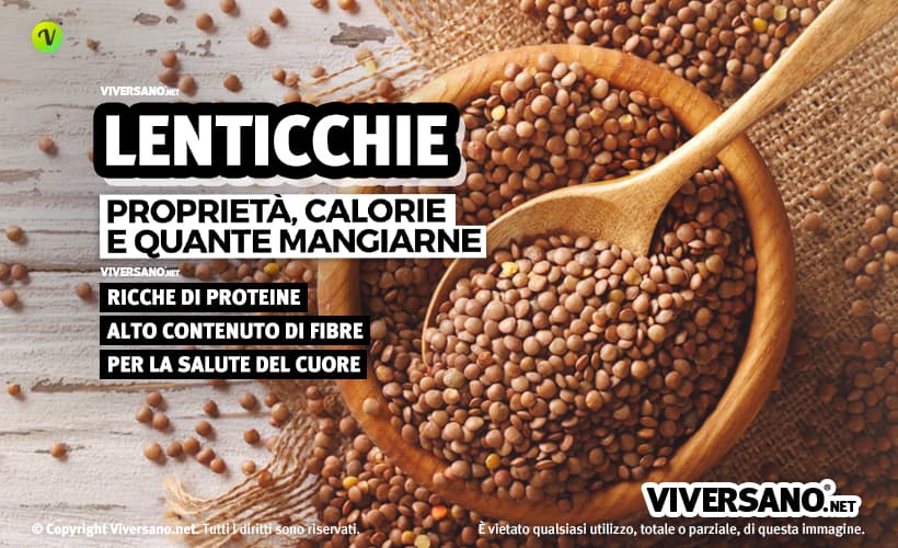 Lenticchie sfuse in un contenitore
