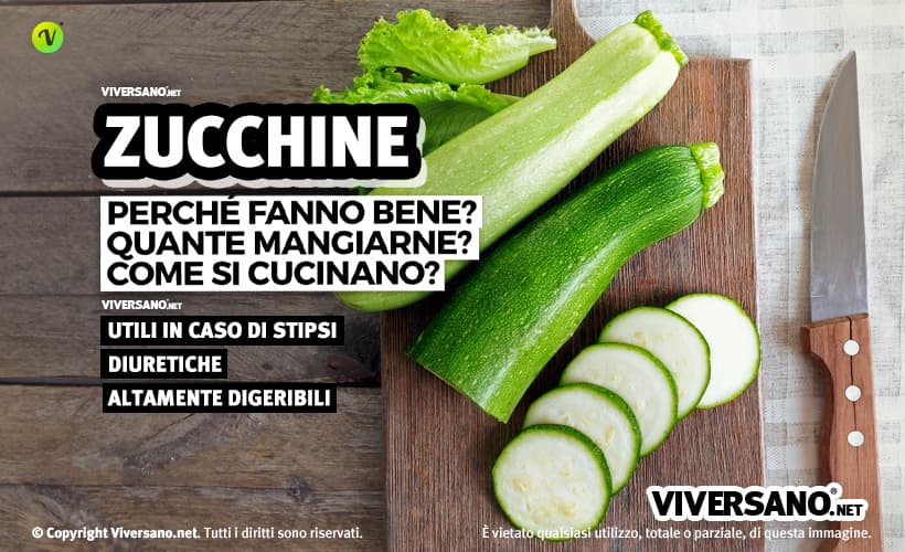Zucchine intere e tagliate a fette