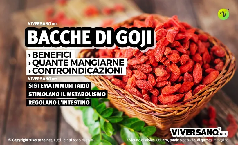 Bacche di goji sfuse in un cesto di vimini
