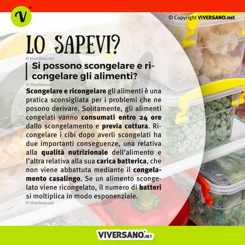 Infografica: come congelare gli alimenti in modo corretto