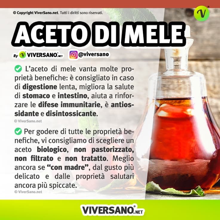 Infografica: benefici aceto di mele