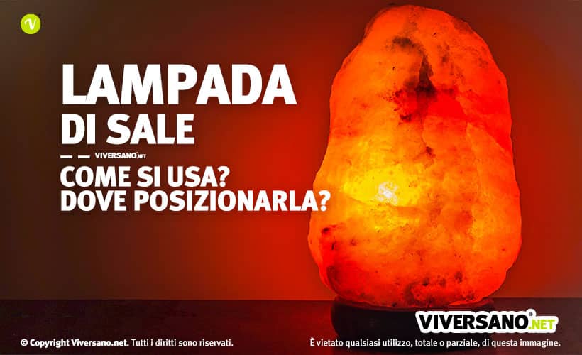 Lampada di sale accesa