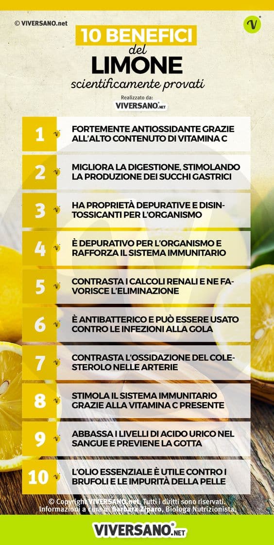 10 proprietà del limone