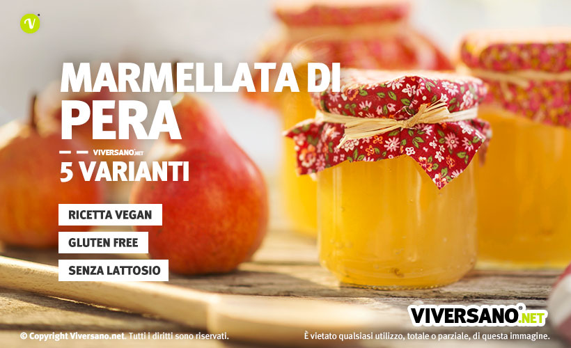 Marmellata di pera in barattoli chiusi