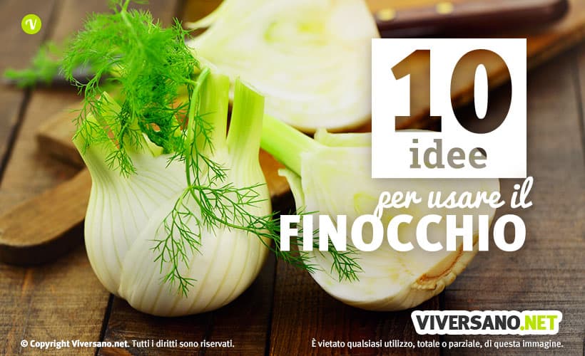 Finocchio intero e tagliato a metà sopra un tavolo