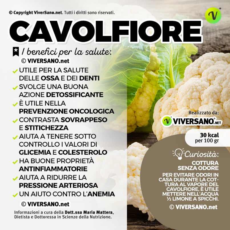 Scarica: Le proprietà del cavolfiore