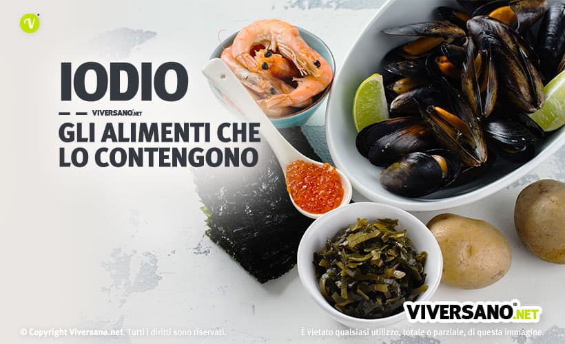 Immagine di alghe e frutti di mare, alimenti che contengono iodio