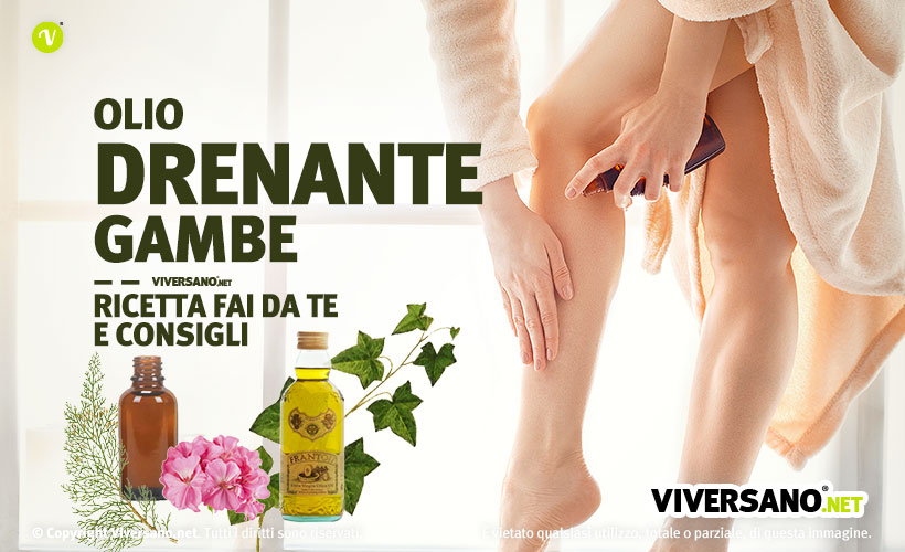 Copertina dell'articolo chiamato Olio drenante per le gambe