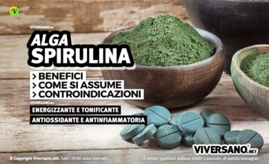 Alga spirulina in polvere e in compresse