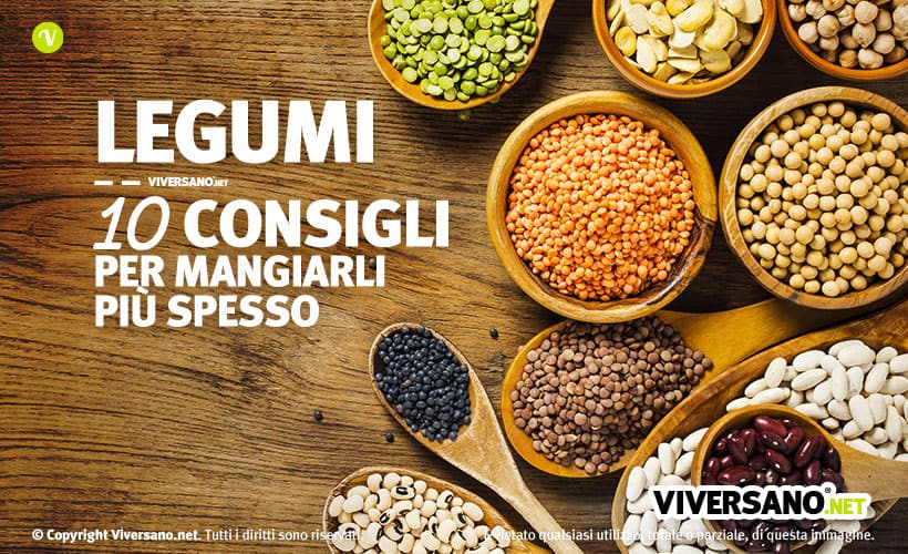 Tavola piena di ciotole di legumi di vario tipo