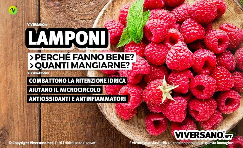 Lamponi freschi in una ciotola di legno