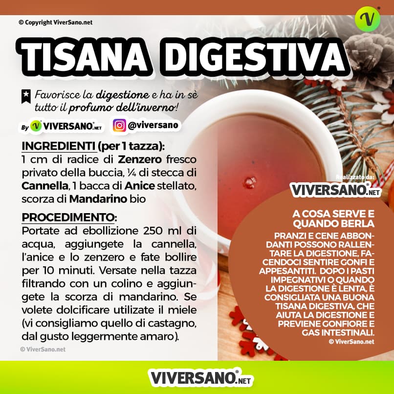 Ricetta per una tisana digestiva