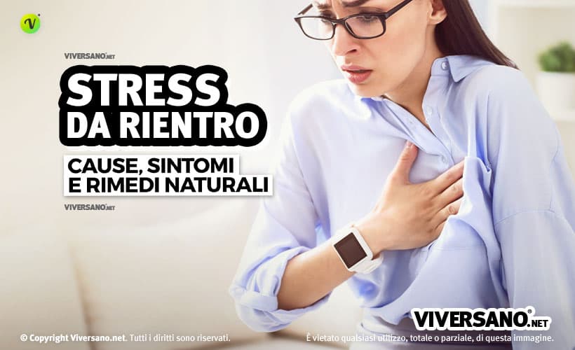 Donna con forte stress da rientro post vacanze