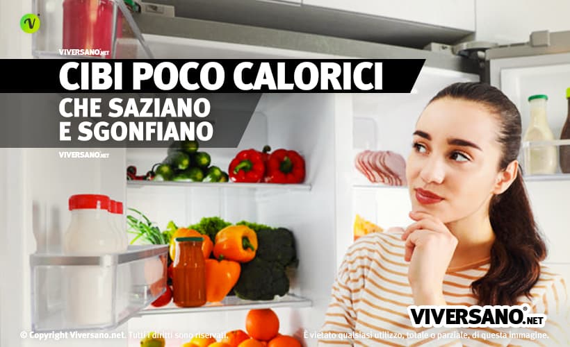 Cibi con poche calorie in frigorifero