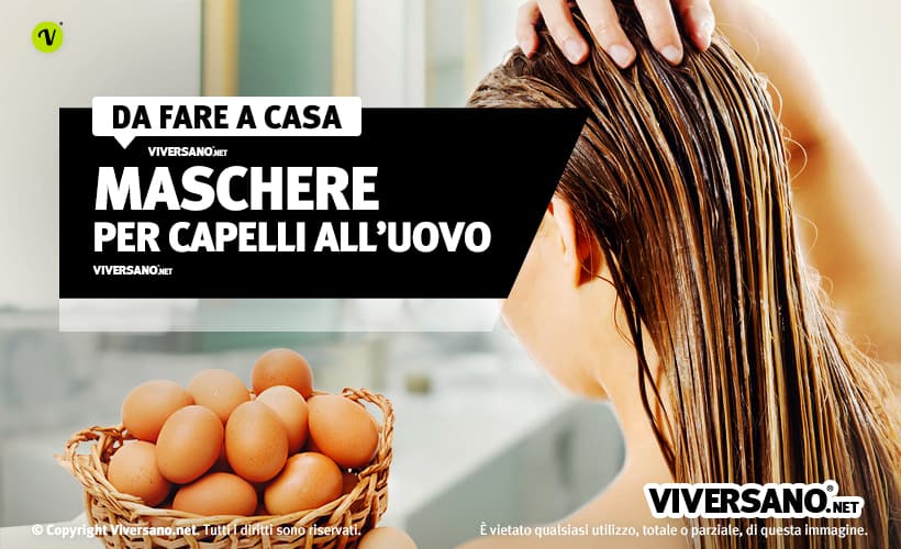Uova sui capelli di donna