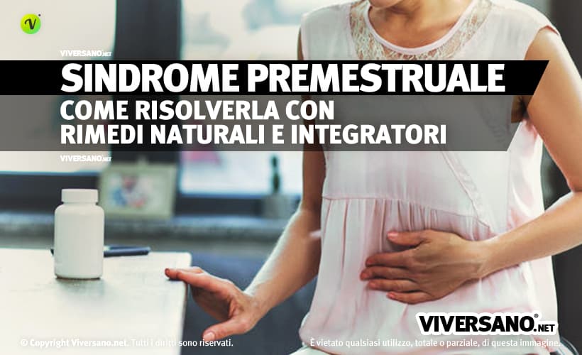 Donna con sintomi premestruali