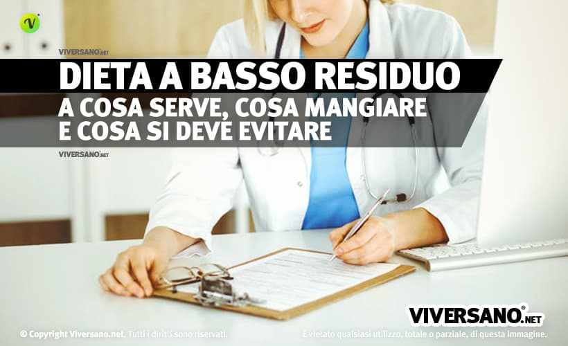Nutrizionista prescrive dieta a basso residuo