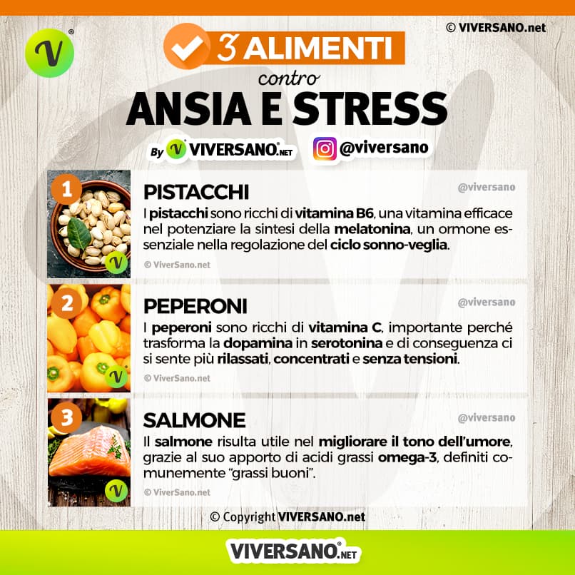 Infografica: 3 cibi antistress