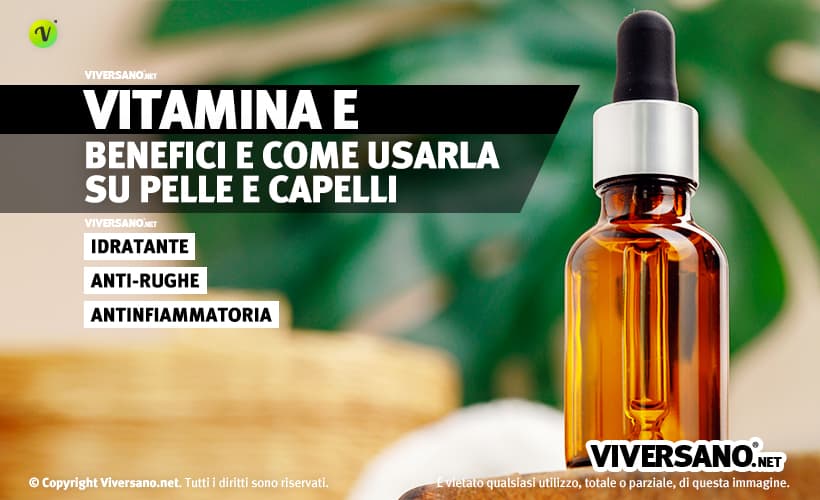 Vitamina e liquida in una boccetta