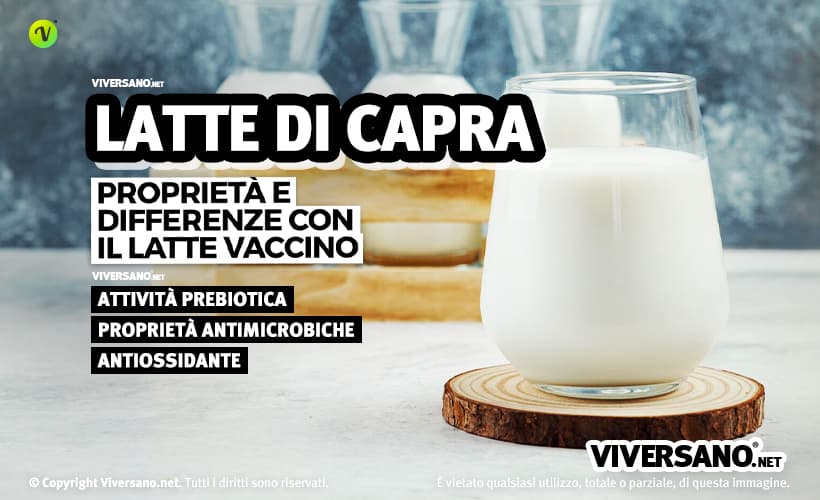 Latte di capra in un bicchiere