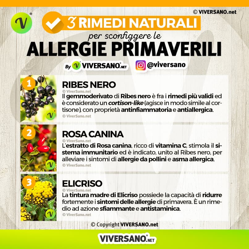 Infografica: 3 rimedi per le allergie primaverili