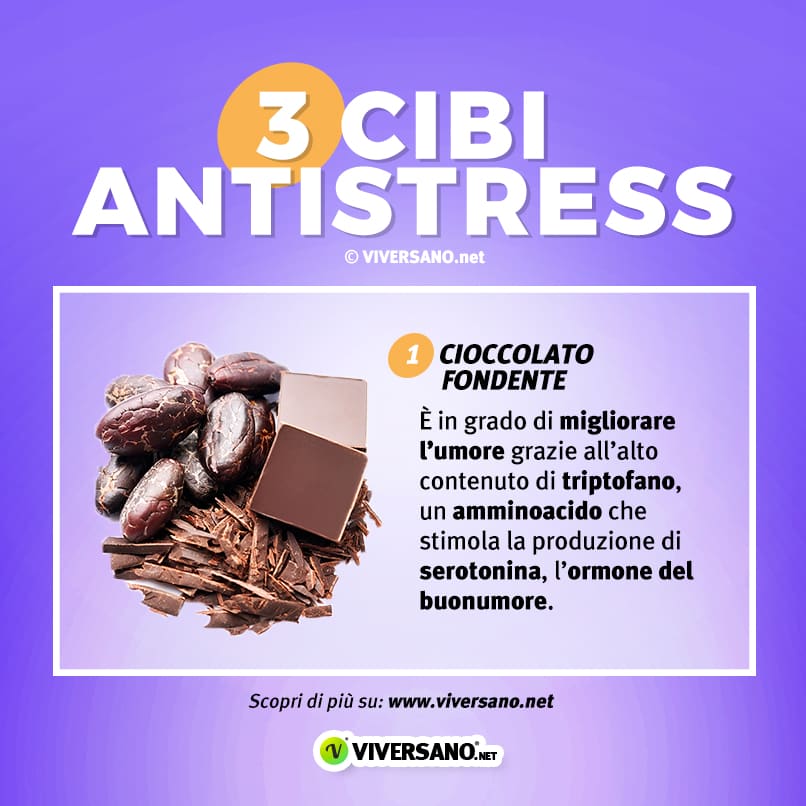 Cibo antistress: cioccolato fondente