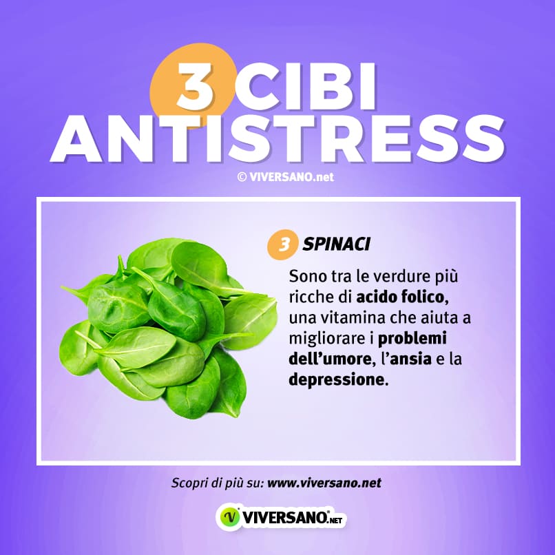 Cibo antistress: spinaci