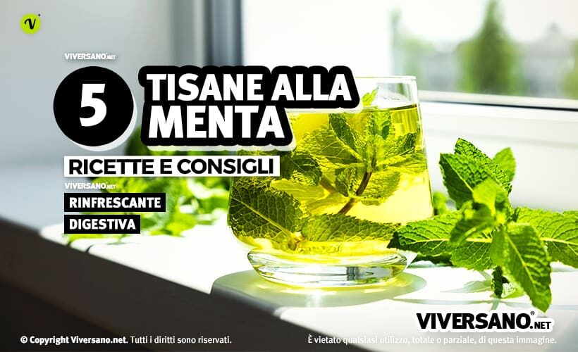 Tisana alla menta fatta in casa in una tazza