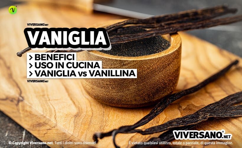 Vaniglia in stecche e in polvere sopra un tagliere